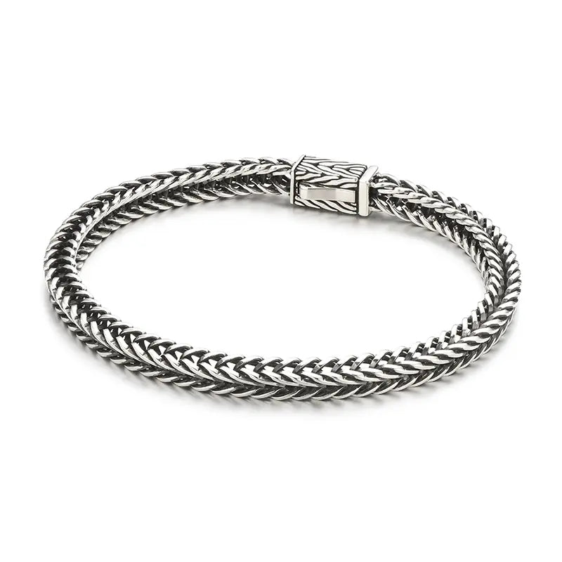 S925 silver braided bracelet