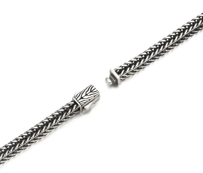 S925 silver braided bracelet